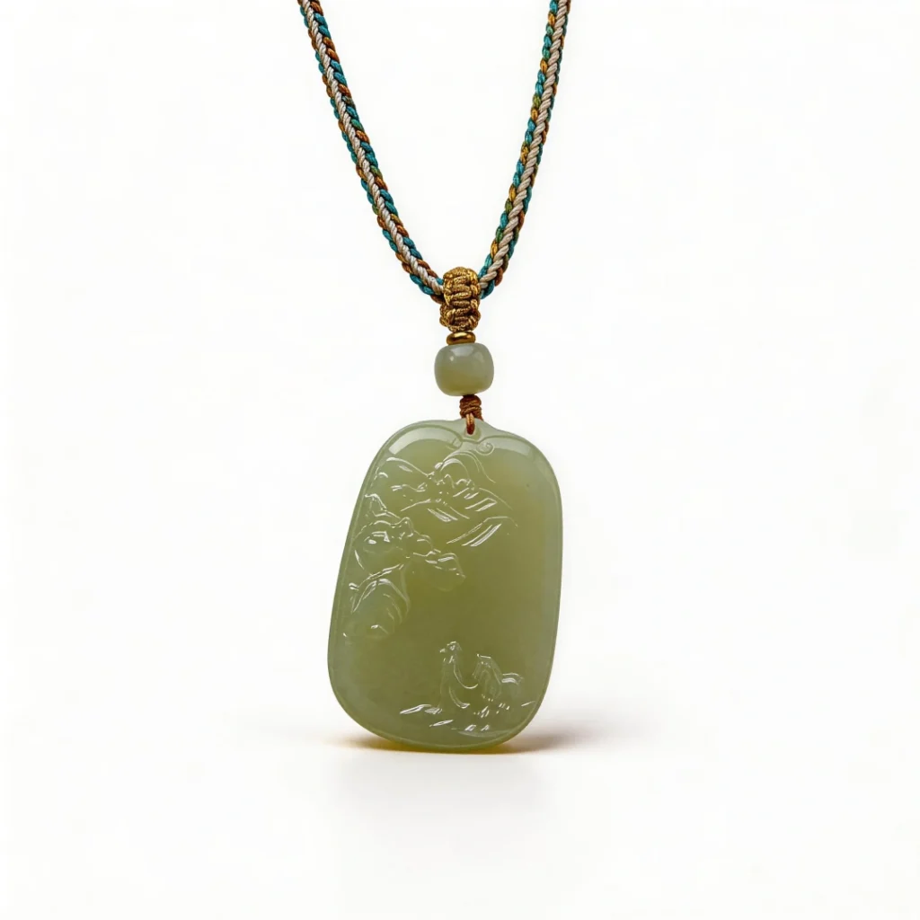 Hetian Jade Landscape Pendant