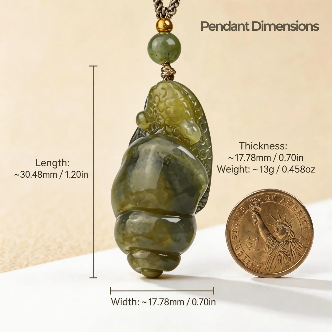 Hetian Jade Snail Pendant - Symbol of Persistence styled flat lay with calm ritual details | QZZEN