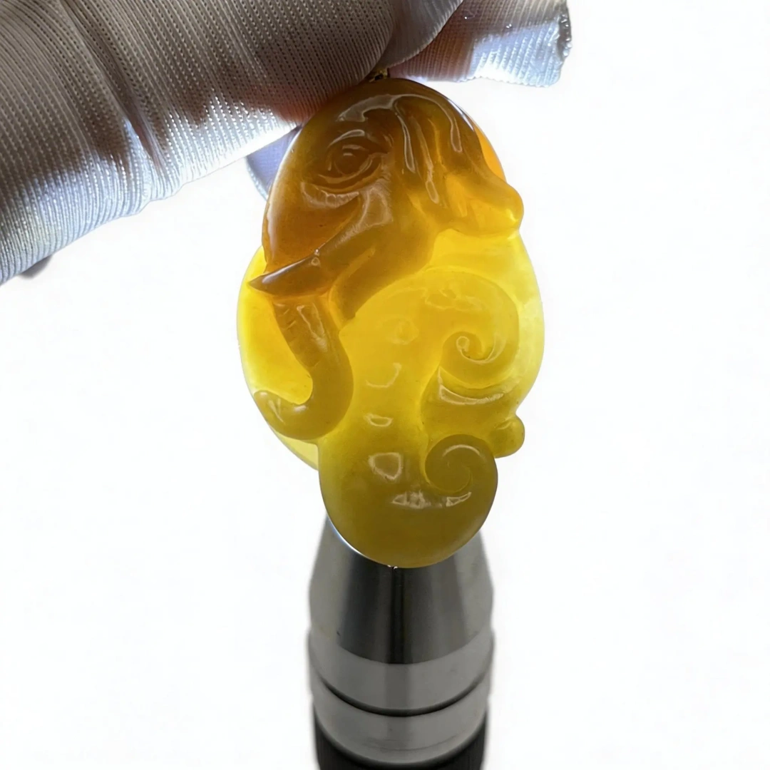 Hetian Jade Ruyi Pendant - Auspicious Luck Keepsake gift box packaging with care card | QZZEN