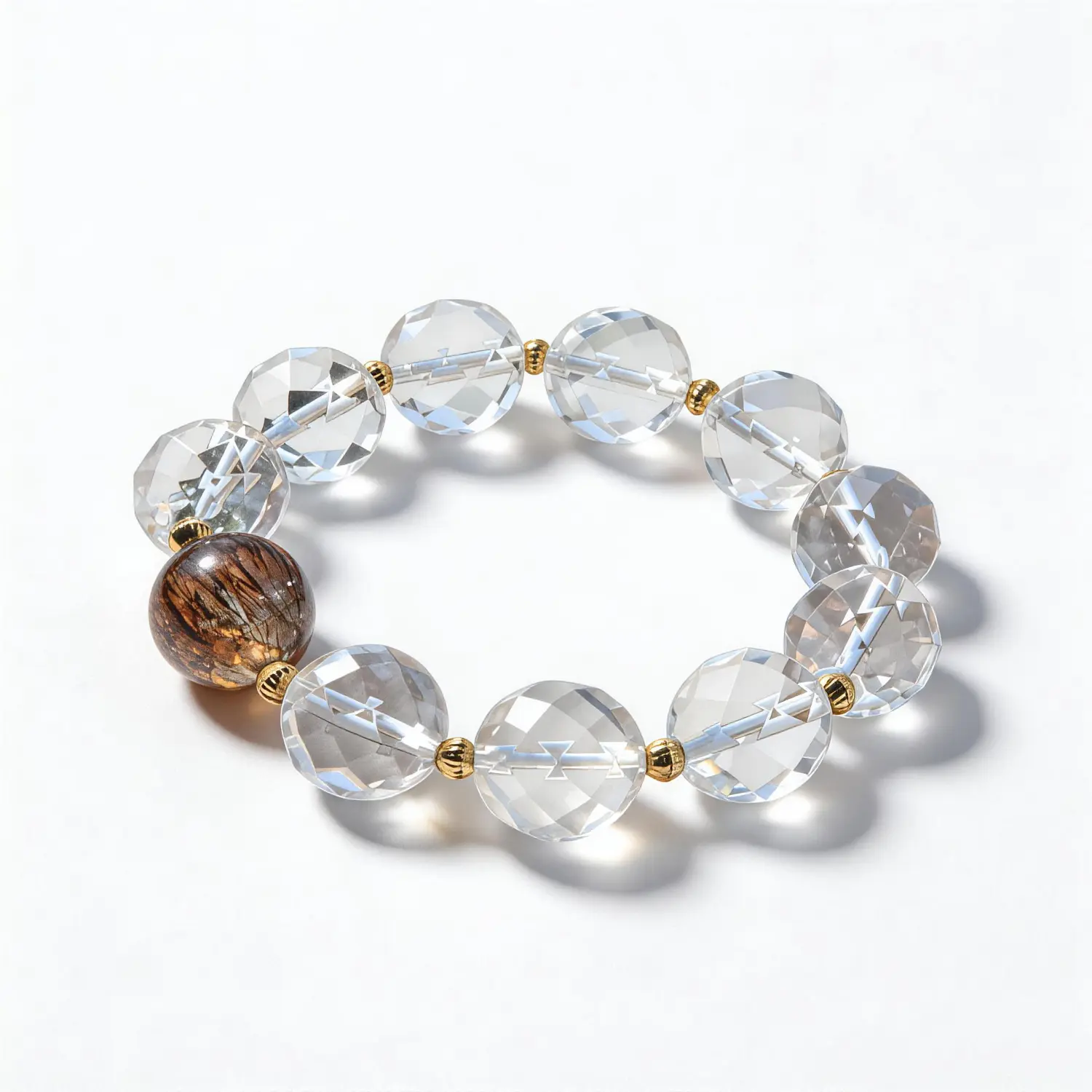 Amethyst Clear Quartz Super Seven Bracelet – clean white background product photo | QZZEN