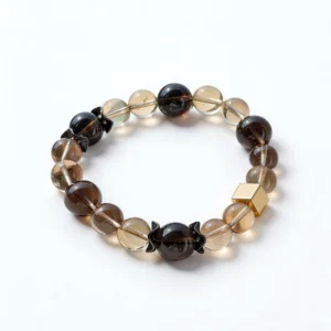 Citrine Smoky Quartz Bracelet – clean white background product photo | QZZEN
