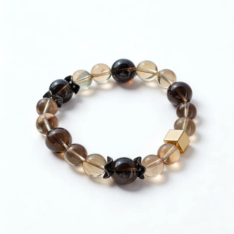 Citrine Smoky Quartz Bracelet – clean white background product photo | QZZEN