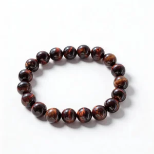 10mm Tiger Eye Bracelet – clean white background product photo | QZZEN