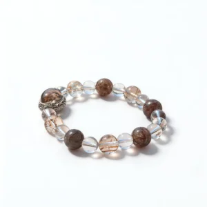 Clear Quartz Copper Rutilated Quartz Bracelet – clean white background product photo | QZZEN