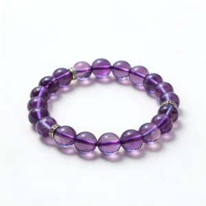 8mm Amethyst Bracelet – clean white background product photo | QZZEN