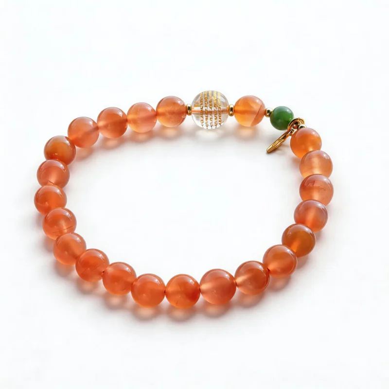 Rutilated Quartz Clear Quartz Jasper Bracelet – clean white background product photo | QZZEN
