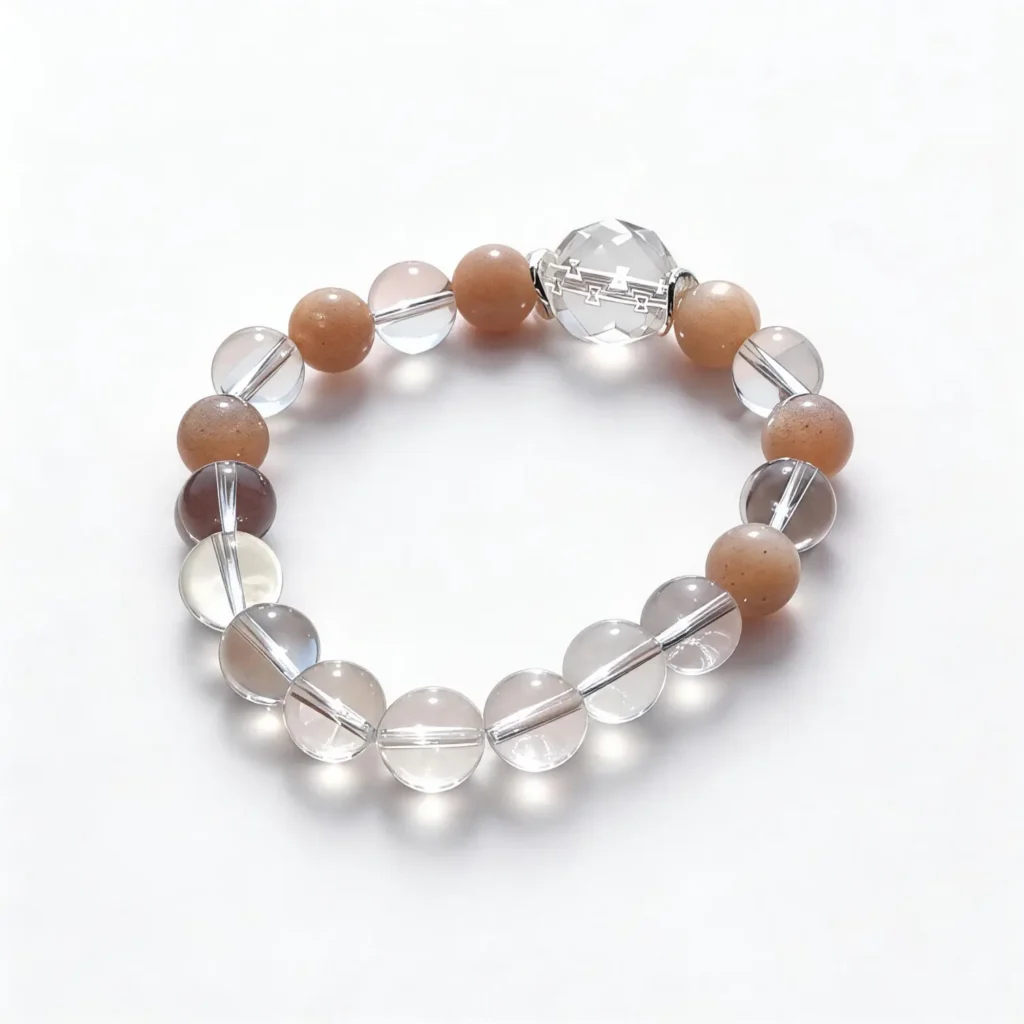 Clear Quartz Sunstone Bracelet