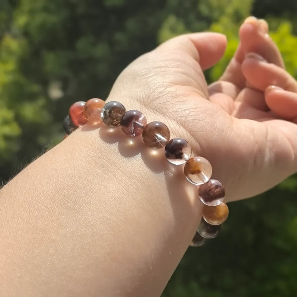 10mm Phantom Quartz Bracelet styled view