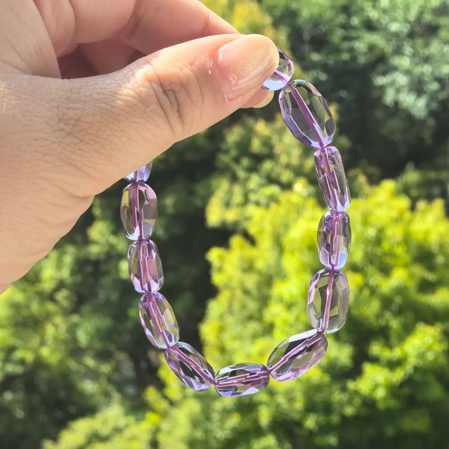 10mm Amethyst Bracelet styled flat lay with calm ritual details | QZZEN