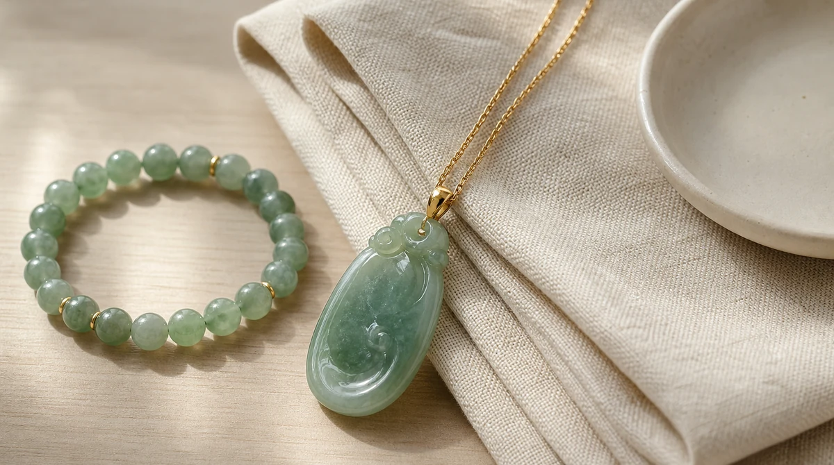 QZZEN editorial image for 2025 jade jewelry trends worth knowing with natural crystal bracelet styling