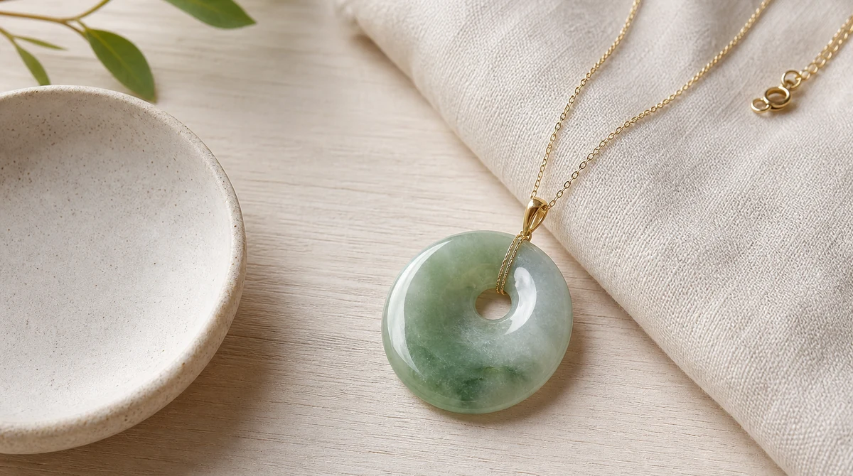 QZZEN editorial image for jade jewelry trends for us buyers with natural crystal bracelet styling