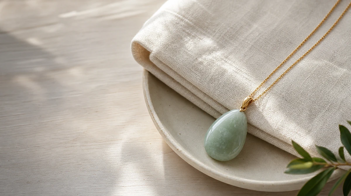 QZZEN editorial image for is your jade a, b, or c? with natural crystal bracelet styling