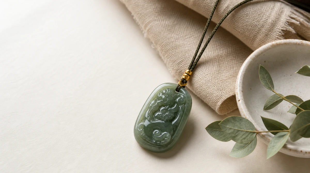 QZZEN editorial image for spring jade jewelry care guide with natural crystal bracelet styling